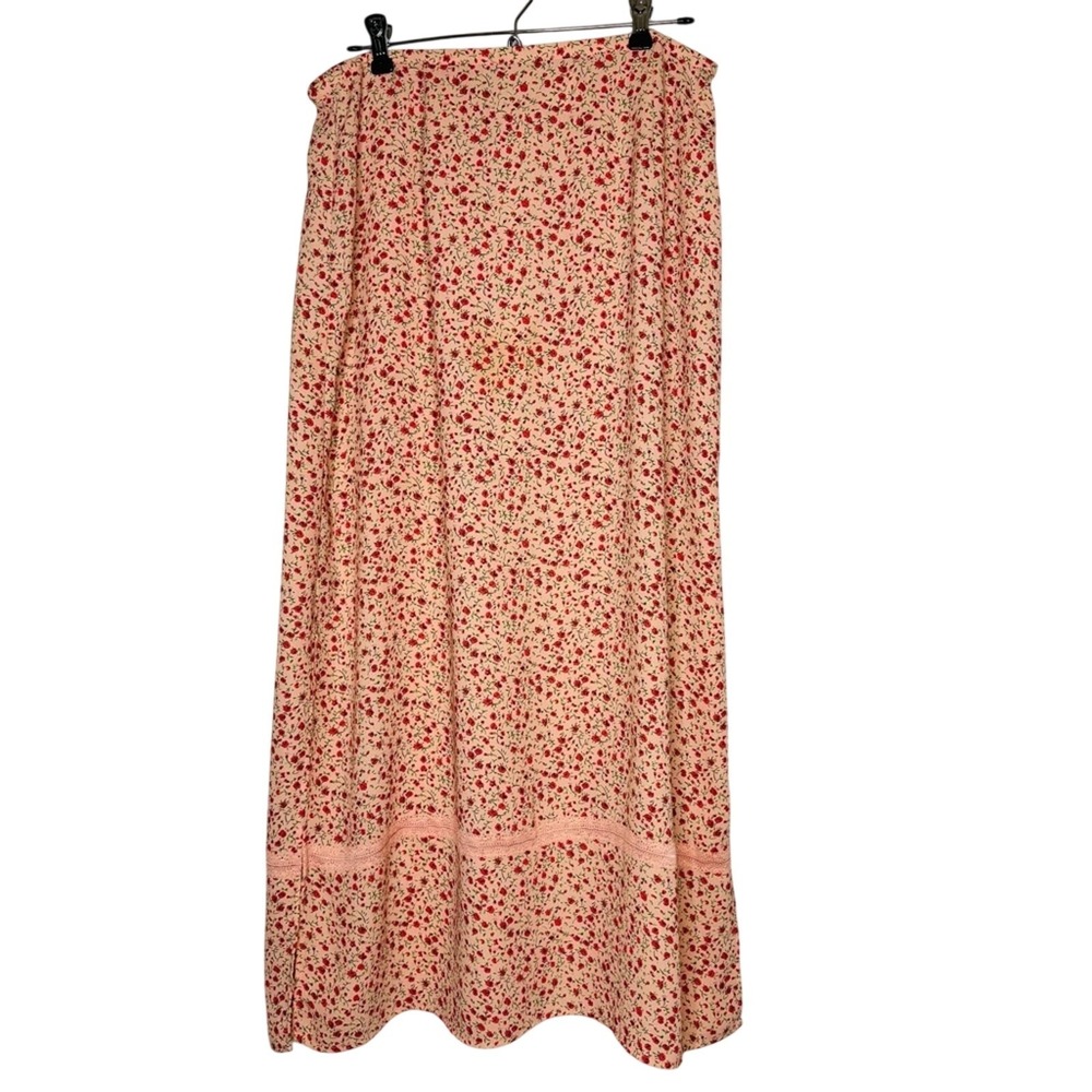 Vintage Kathy‎ Lee Floral Lace Midi Skirt 14 Cottagecore Garden Coquette Dainty